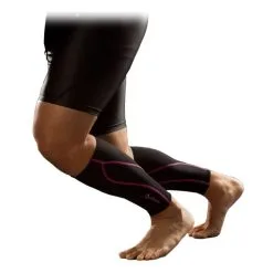 Phiten X30 Titanium Compression Calf Sleeves - Pair -wp shop phiten x30calfslv blkpnk 85383.1677401533