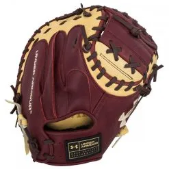 Under Armour Genuine Pro 34" Catchers Mitt UAFGGP-CM -wp shop under armour baseball glove uafggp cm genuine pro catchers mitt 34 black cherry cream