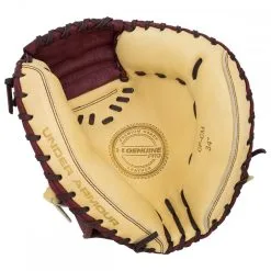 Under Armour Genuine Pro 34" Catchers Mitt UAFGGP-CM -wp shop under armour baseball glove uafggp cm genuine pro catchers mitt 34 black cherry cream inset2