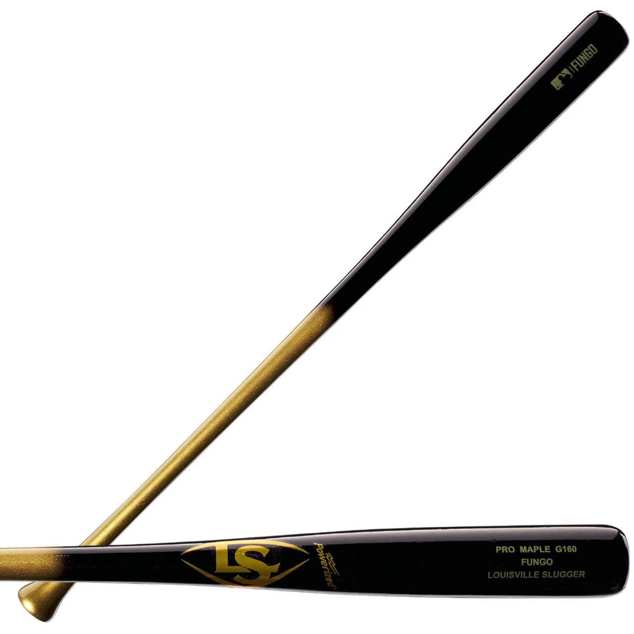 Louisville Slugger Pro Maple G160 Wood Fungo Bat - Black/Gold 1 Louisville Slugger Pro Maple G160 Wood Fungo Bat - Black/Gold